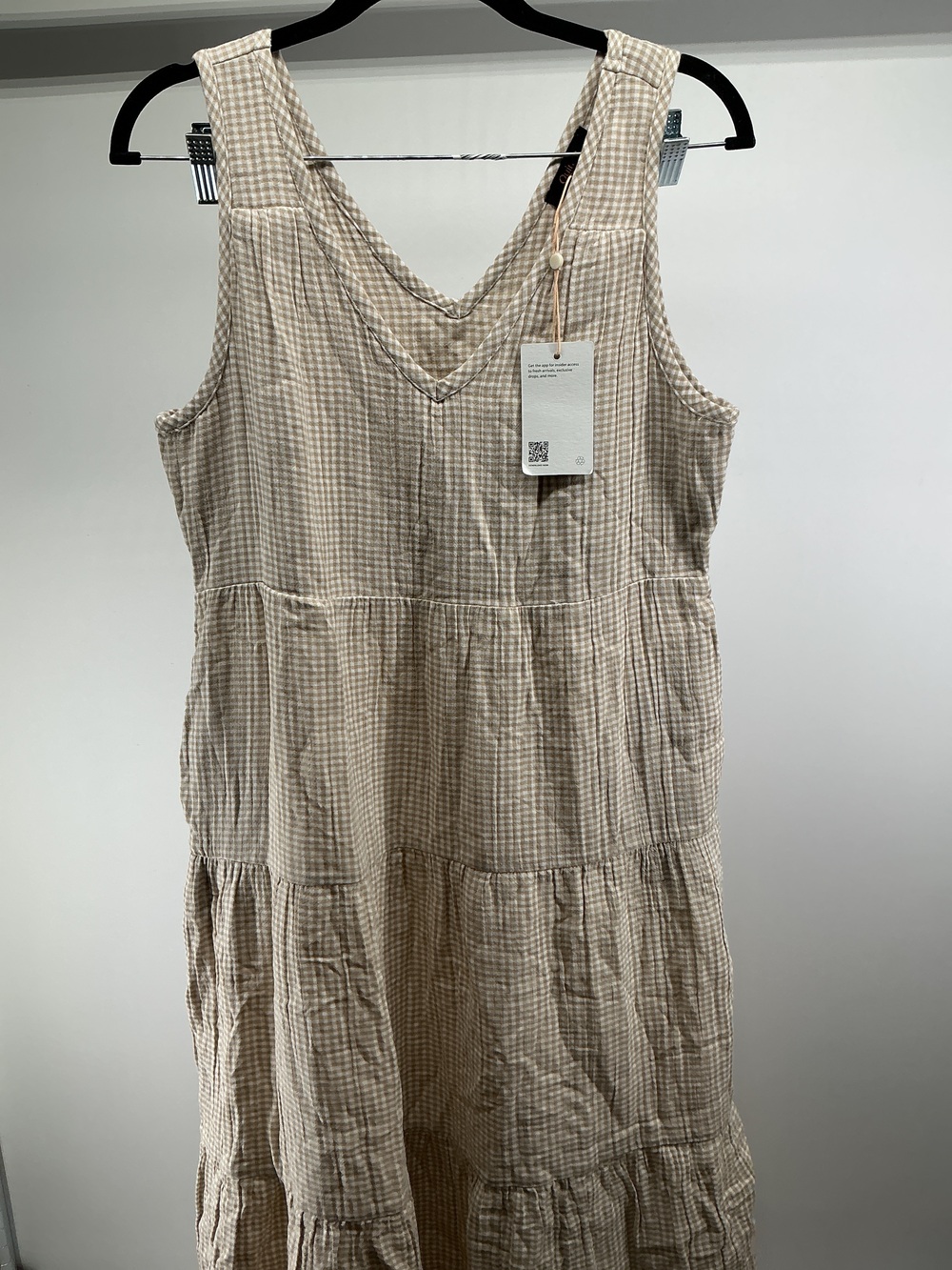 100% Organic Cotton Gauze Tiered Maxi Dress